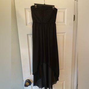 Sequin Hearts Black Bandeau Flowy dress